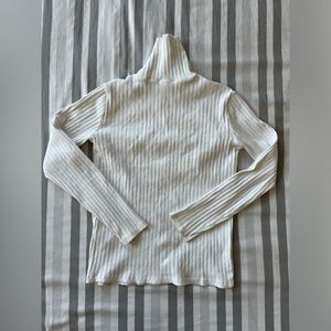 white long sleeve turtle neck